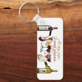 SlipperyJoe's wijnglazen gefermenteerde druiven wi Sleutelhanger (Voorkant)