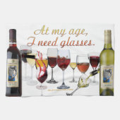 SlipperyJoe's wijnglazen gefermenteerde druiven wi Theedoek (Horizontaal)