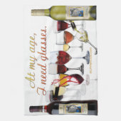 SlipperyJoe's wijnglazen gefermenteerde druiven wi Theedoek (Verticaal)