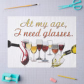 SlipperyJoe's wijnglazen gefermenteerde druiven wi Tissuepapier (Craft)