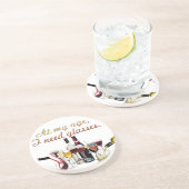 SlipperyJoe's wijnglazen gefermenteerde druiven wi Zandsteen Onderzetter (Zijkant)