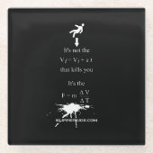 SlipperyJoe's wiskunde van de Wetenschap Glazen Onderzetter (Voorkant)