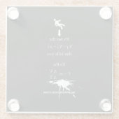 SlipperyJoe's wiskunde van de Wetenschap Glazen Onderzetter (Achterkant)