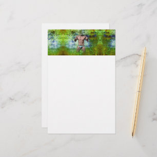 SlipperyJoe's witte gespierde sexy man speedo zwar Briefpapier