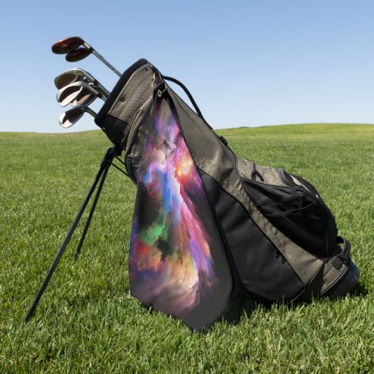 SlipperyJoe's wolkenkunst abstract levendig surreë Golfhanddoek (Groen)