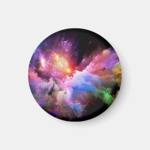 SlipperyJoe's wolkenkunst abstract levendig surreë Magneet