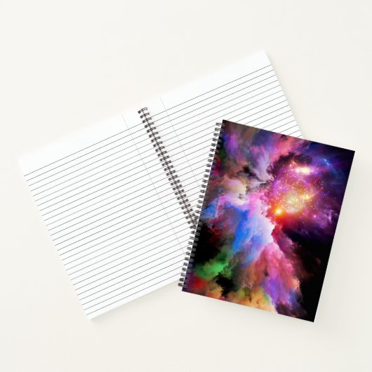 SlipperyJoe's wolkenkunst abstract levendig surreë Notitieboek (Binnen)