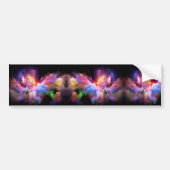 SlipperyJoe's wolkenkunstwerk abstract levendig su Bumpersticker (Voorkant)