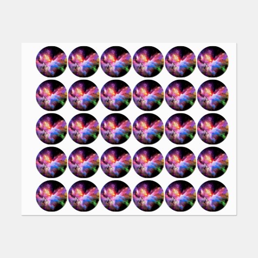 SlipperyJoe's wolkenkunstwerk abstract levendig su Labels (Vel)