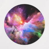 SlipperyJoe's wolkenkunstwerk abstract levendig su Labels (Design 1)