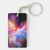 SlipperyJoe's wolkenkunstwerk abstract levendig su Sleutelhanger (achterkant)
