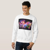 SlipperyJoe's wolkenkunstwerk abstract levendig su Trui (Voorkant volledig)