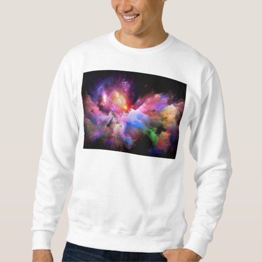 SlipperyJoe's wolkenkunstwerk abstract levendig su Trui (Voorkant)