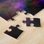SlipperyJoe's wolkenkunstwerk abstracte levendige  Legpuzzel (Zijkant)