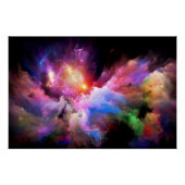 SlipperyJoe's wolkenkunstwerk abstracte levendige  Perfect Poster (Voorkant)