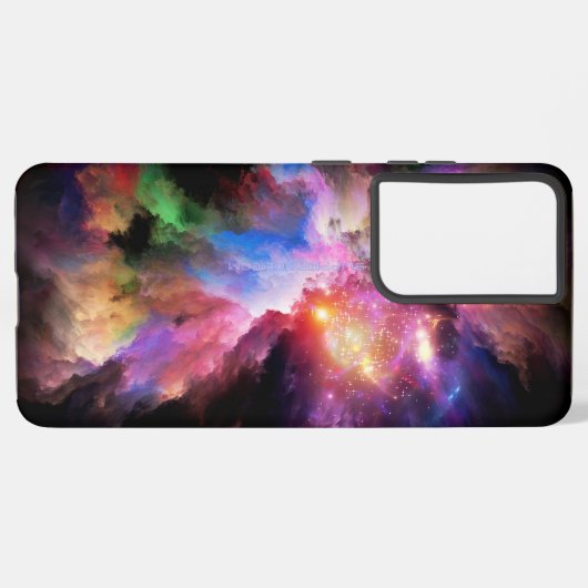 SlipperyJoe's wolkenkunstwerk abstracte levendige  Samsung Galaxy Hoesje (Achterkant horizontaal)