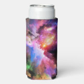 SlipperyJoe's wolkenkunstwerk abstracte levendige Seltzer Blikjeskoeler (Seltzer Achterkant)