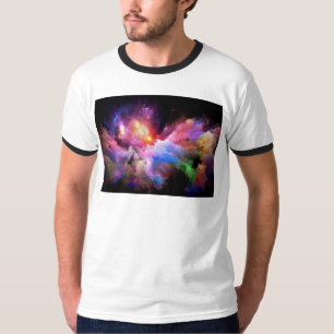 SlipperyJoe's wolkenkunstwerk abstracte levendige T-shirt