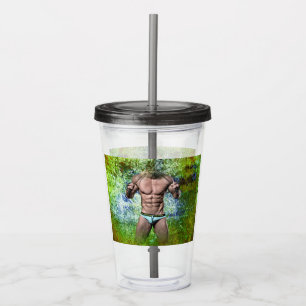 SlipperyJoe's zeer gespierde volwassen man zonder Acryl Drinkbeker
