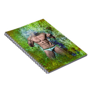 SlipperyJoe's zeer gespierde volwassen man zonder  Notitieboek
