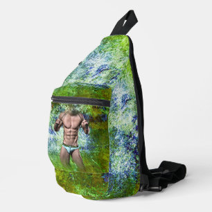 SlipperyJoe's zeer gespierde volwassen man zonder Sling Bag