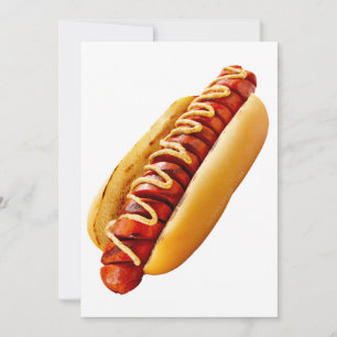 SlipperyJoe's zomer BBQ sfeer hotdog genesteld zac Feestdagenkaart