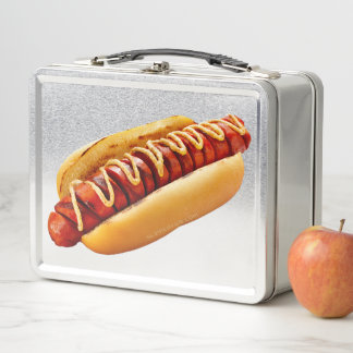 SlipperyJoe's zomerse BBQ-sfeer hotdog genesteld z