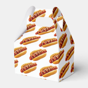 SlipperyJoe's zomerse BBQ-sfeer hotdog genesteld z Bedankdoosjes