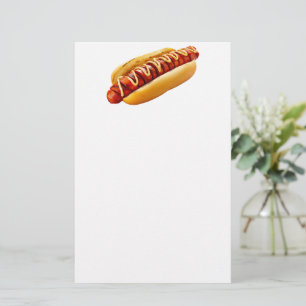SlipperyJoe's zomerse BBQ-sfeer hotdog genesteld z Briefpapier