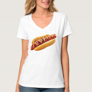 SlipperyJoe's zomerse BBQ-sfeer hotdog genesteld z T-shirt