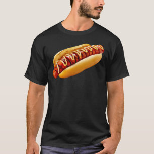 SlipperyJoe's zomerse BBQ-sfeer hotdog genesteld z T-shirt