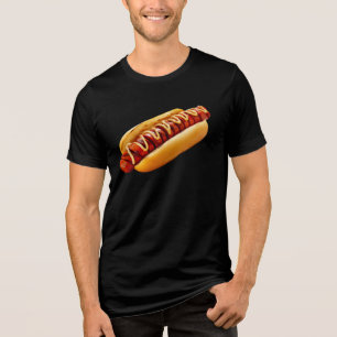 SlipperyJoe's zomerse BBQ-sfeer hotdog genesteld z Tri-Blend Shirt