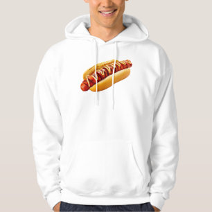 SlipperyJoe's zomerse BBQ-vibe hotdog genesteld za Hoodie