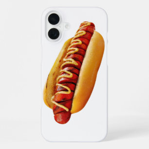 SlipperyJoe's zomerse BBQ-vibe hotdog genesteld za iPhone 16 Plus Hoesje