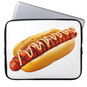 SlipperyJoe's zomerse BBQ-vibe hotdog genesteld za Laptop Sleeve