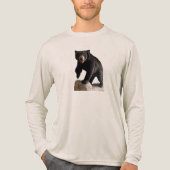 SlipperyJoe's zwarte beer dikke donkerbont majestu Tri-Blend Shirt (Voorkant volledig)