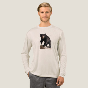 SlipperyJoe's zwarte beer dikke donkerbont majestu Tri-Blend Shirt