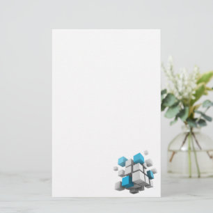 SlipperyJoe's zwevende cluster van kubussen groott Briefpapier