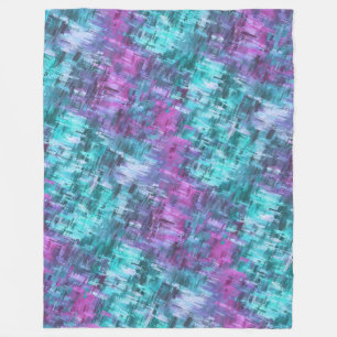 slipstream digihatch - blauwgroen en paarse: fleece deken