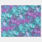 slipstream digihatch - blauwgroen en paarse: fleece deken (Voorkant (Horizontaal))