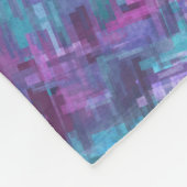 slipstream digihatch - blauwgroen en paarse: fleece deken (Hoek)