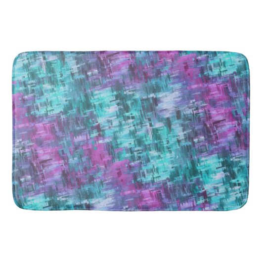 slipstream digihatch - turquoise en paars : badmat (Voorkant)
