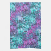 slipstream digihatch - turquoise en paars : theedoek (Verticaal)