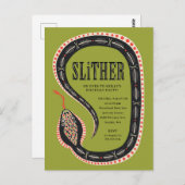 Slither Slang Kind Verjaardags Uitnodigingskaart Briefkaart (Voorkant / Achterkant)