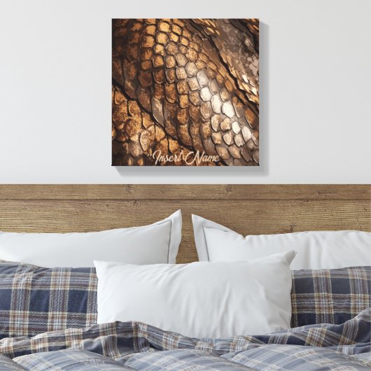 Slithering Chic Canvas Afdruk (Insitu (Slaapkamer))