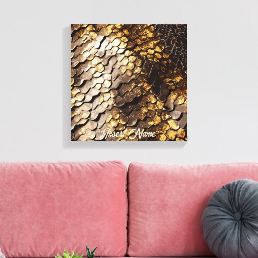 Slithering Chic Canvas Afdruk (Insitu (Woonkamer))