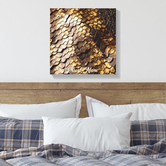 Slithering Chic Canvas Afdruk (Insitu (Slaapkamer))