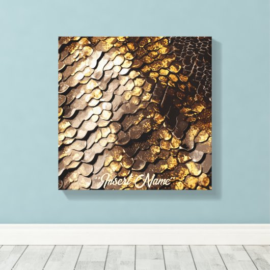 Slithering Chic Canvas Afdruk (Insitu (Houten vloer))