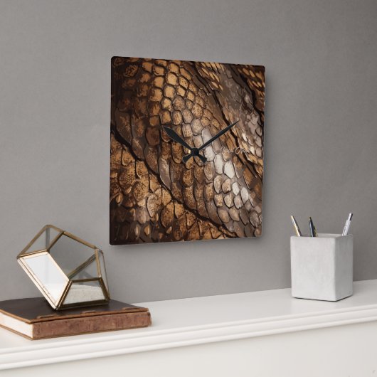 Slithering Chic Vierkante Klok (Kantoor)