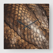 Slithering Chic Vierkante Klok (Voorkant)
